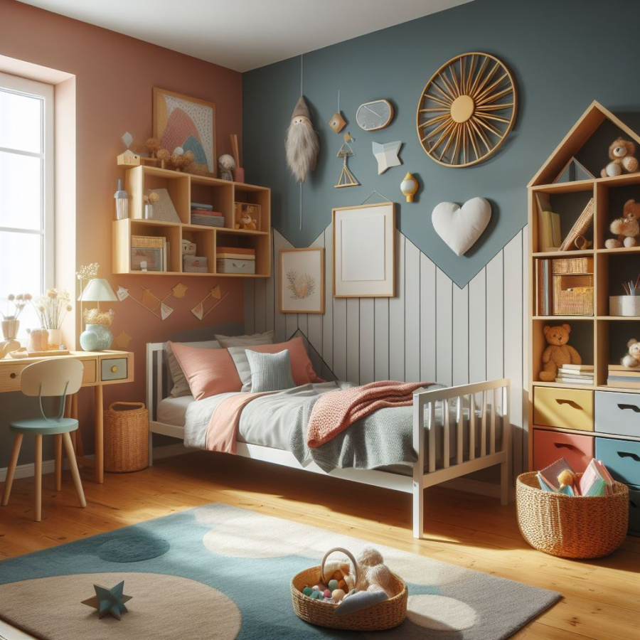 Цвет стен в интерьере детской комнаты: как подобрать