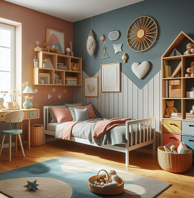 Цвет стен в интерьере детской комнаты: как подобрать